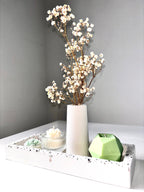 "Touch of Nature" Didelis Žalsvų Akcentų Rankų Darbo Žvakių ir Vazelės Rinkinys