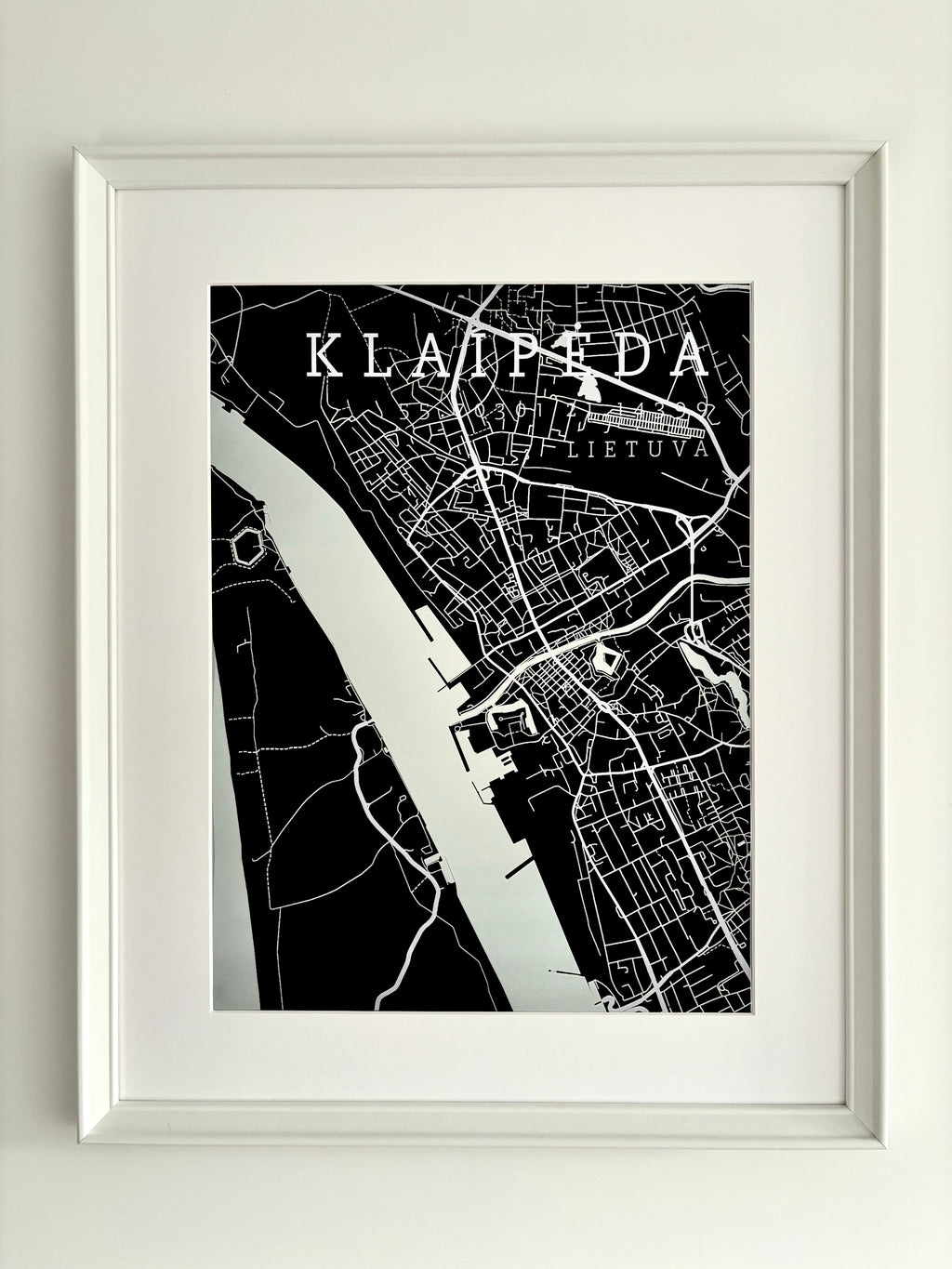 Minimalistinis Miesto Žemėlapis Pilnas