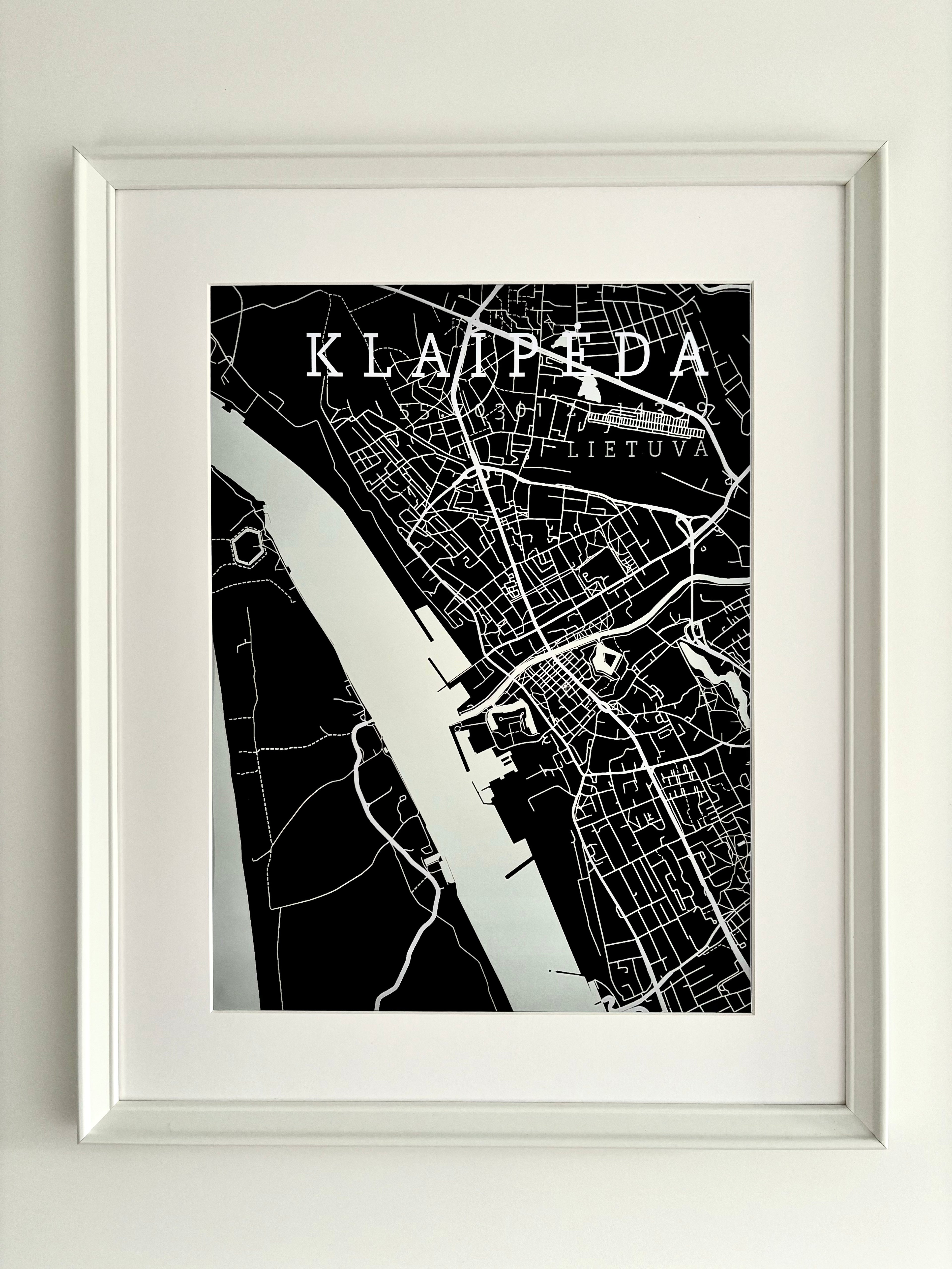 Minimalistinis Miesto Žemėlapis Pilnas