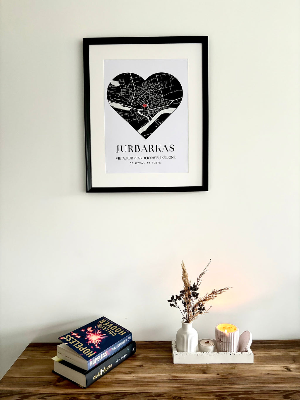 Minimalistinis Žėmelapis "Vieta, kur prasidėjo mūsų kelionė" Personalizuojamas