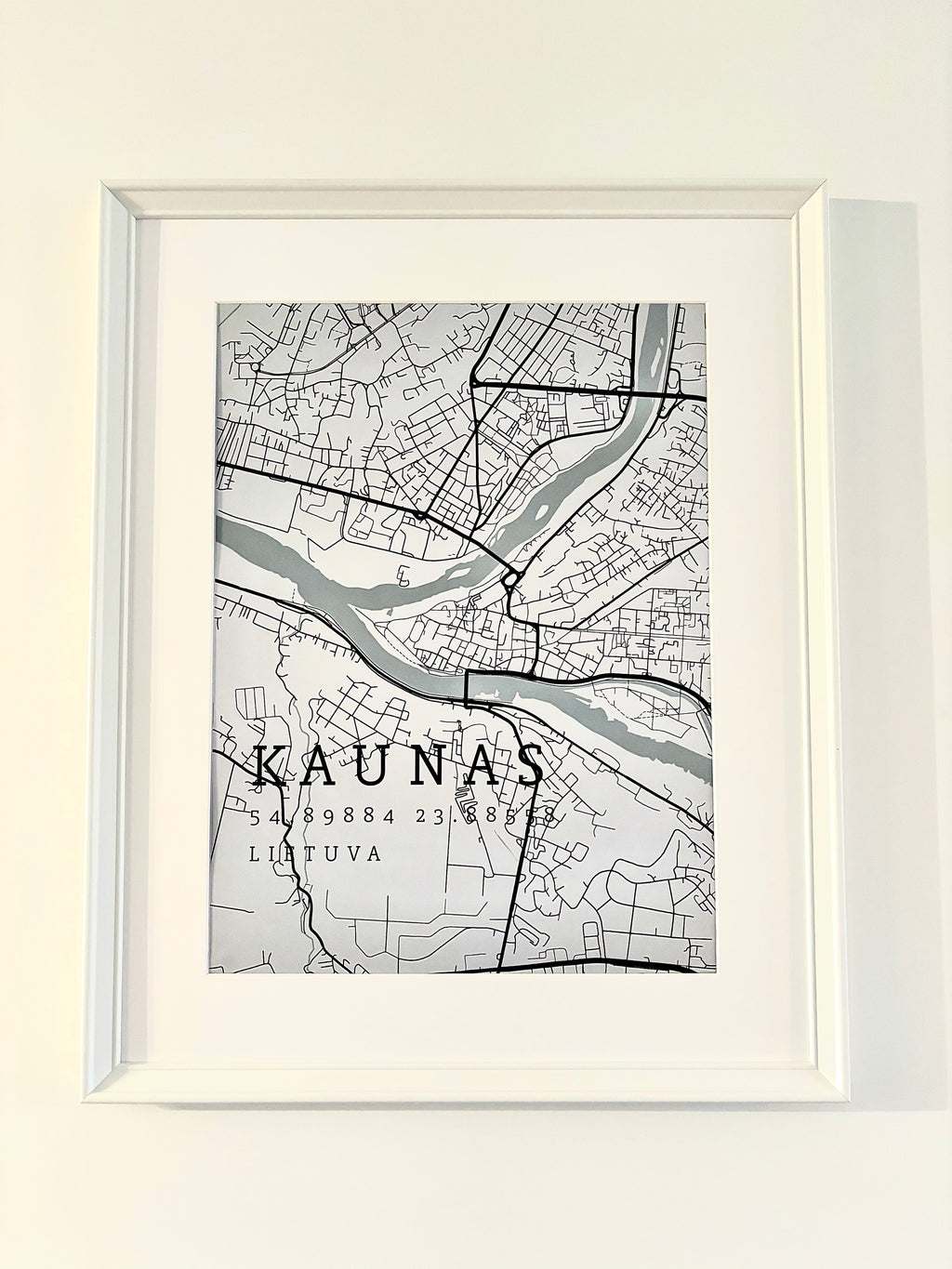 Minimalistinis Miesto Žemėlapis Pilnas