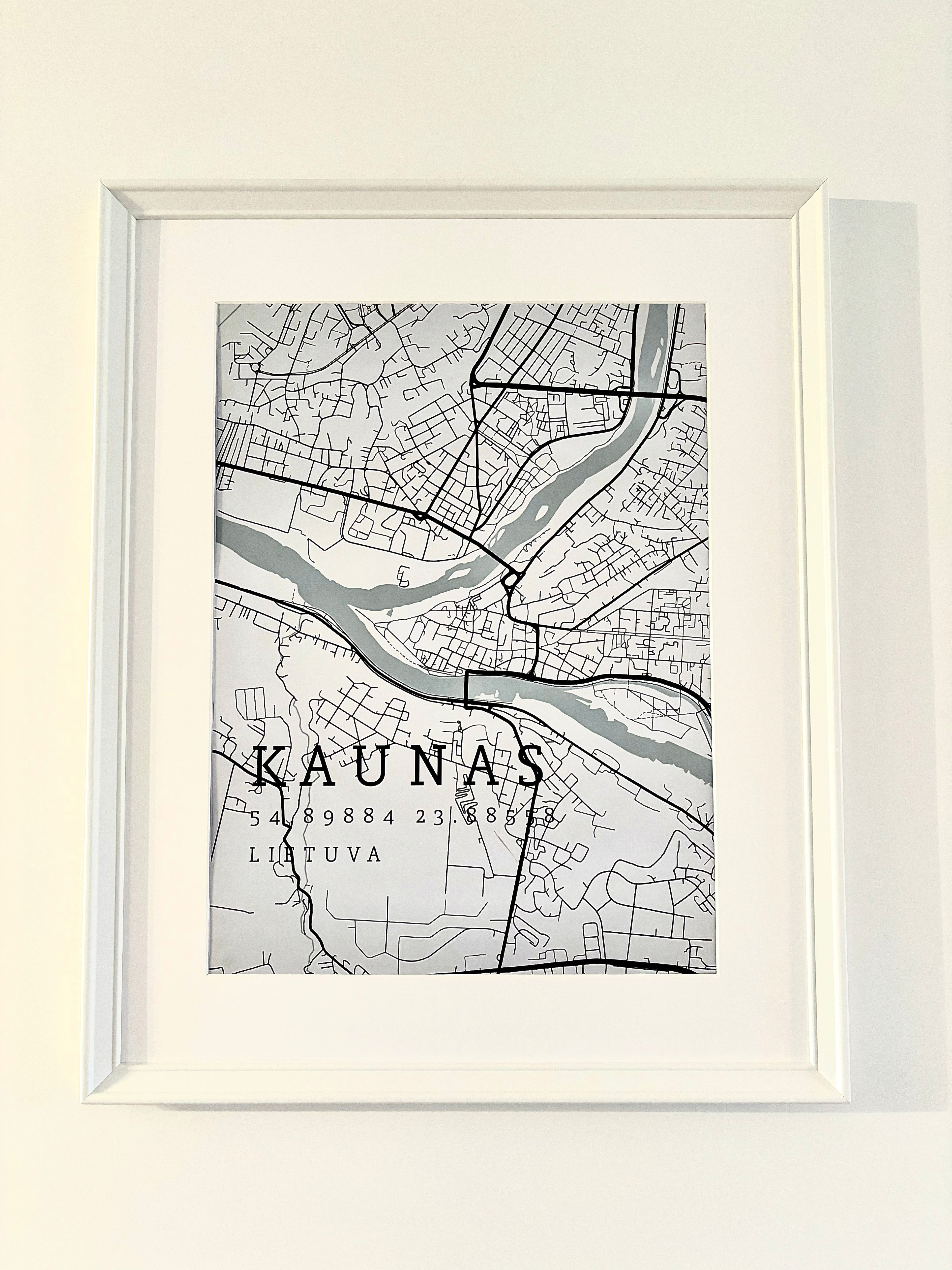 Minimalistinis Miesto Žemėlapis Pilnas