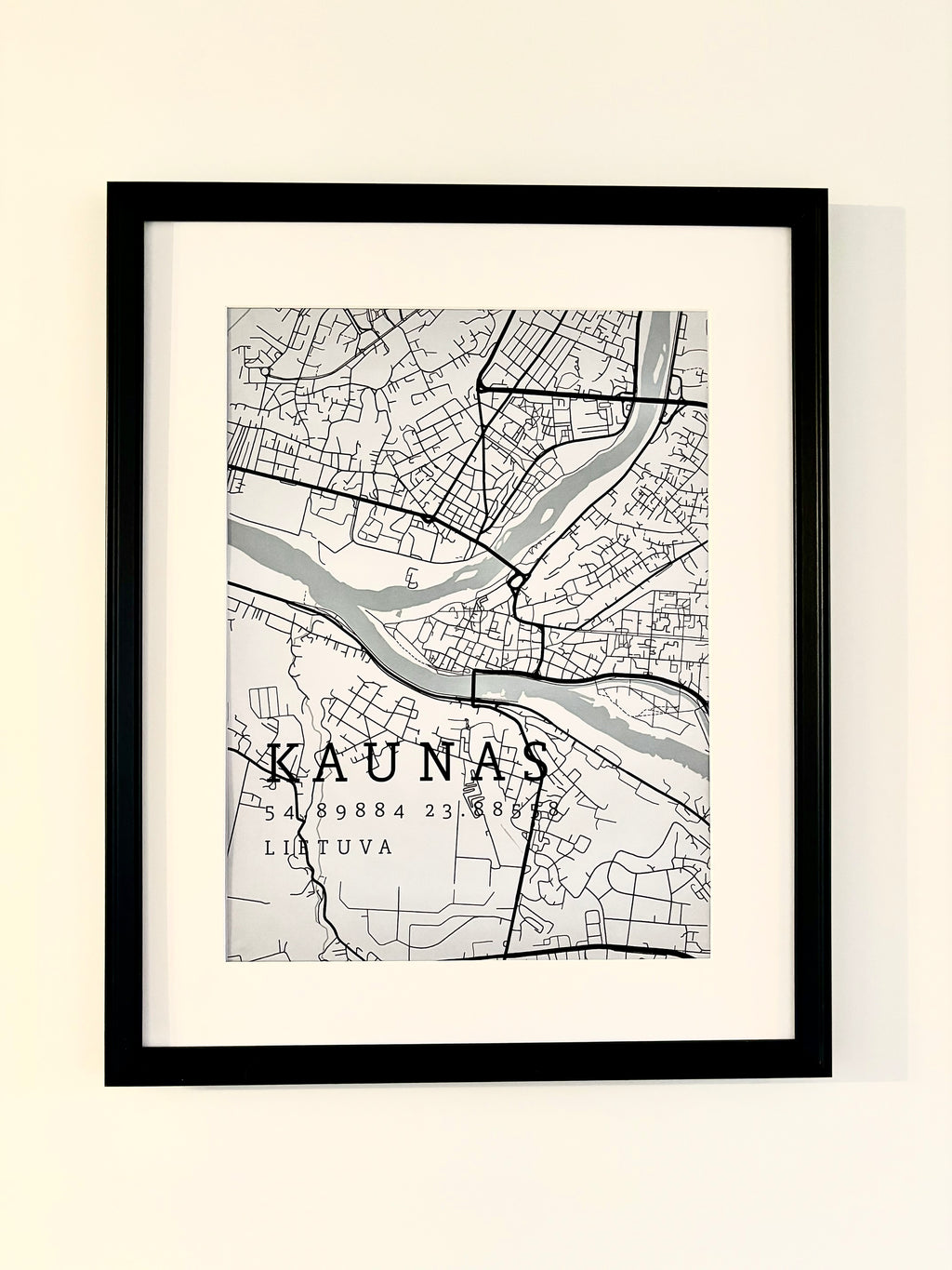 Minimalistinis Miesto Žemėlapis Pilnas