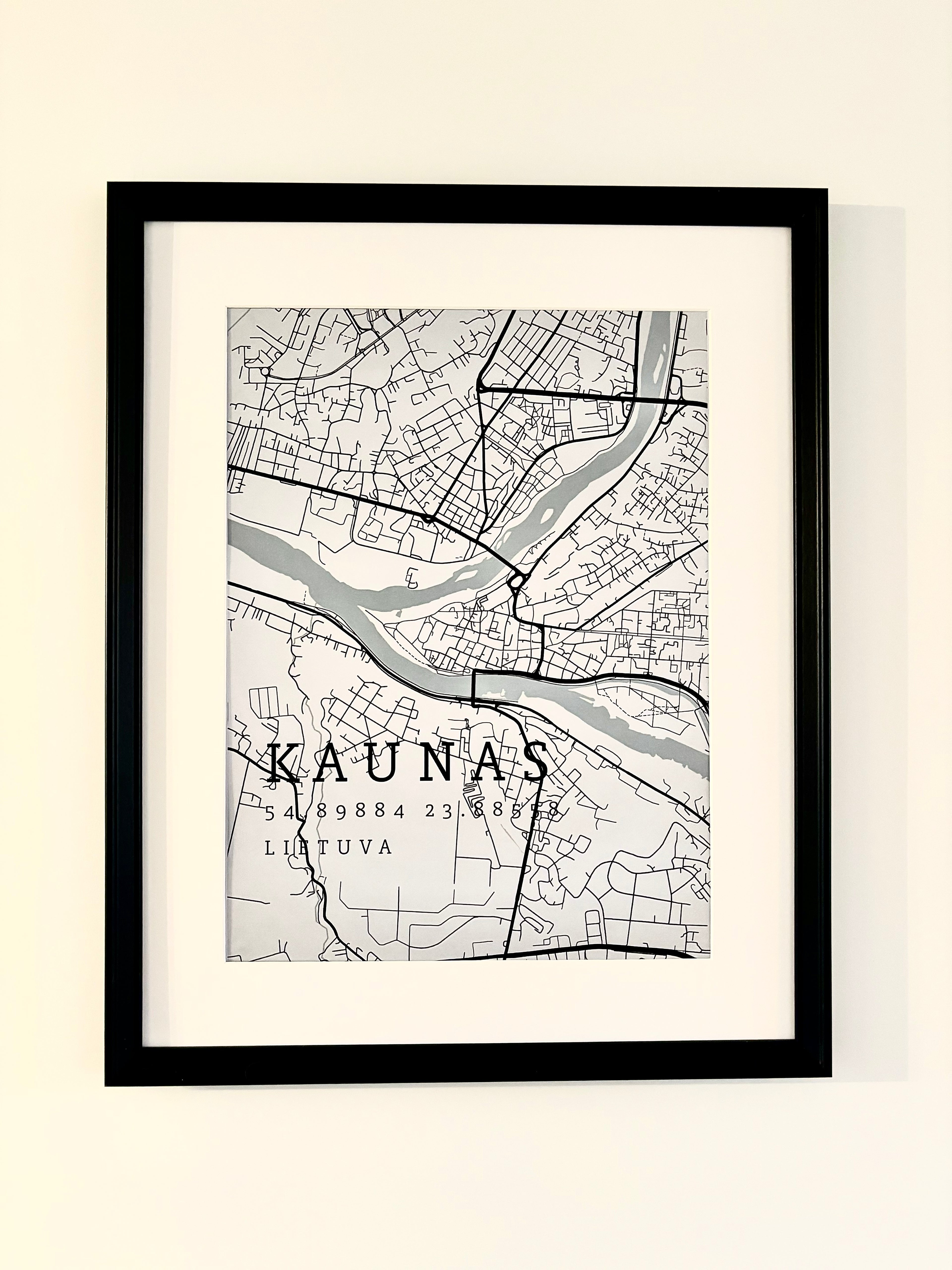 Minimalistinis Miesto Žemėlapis Pilnas