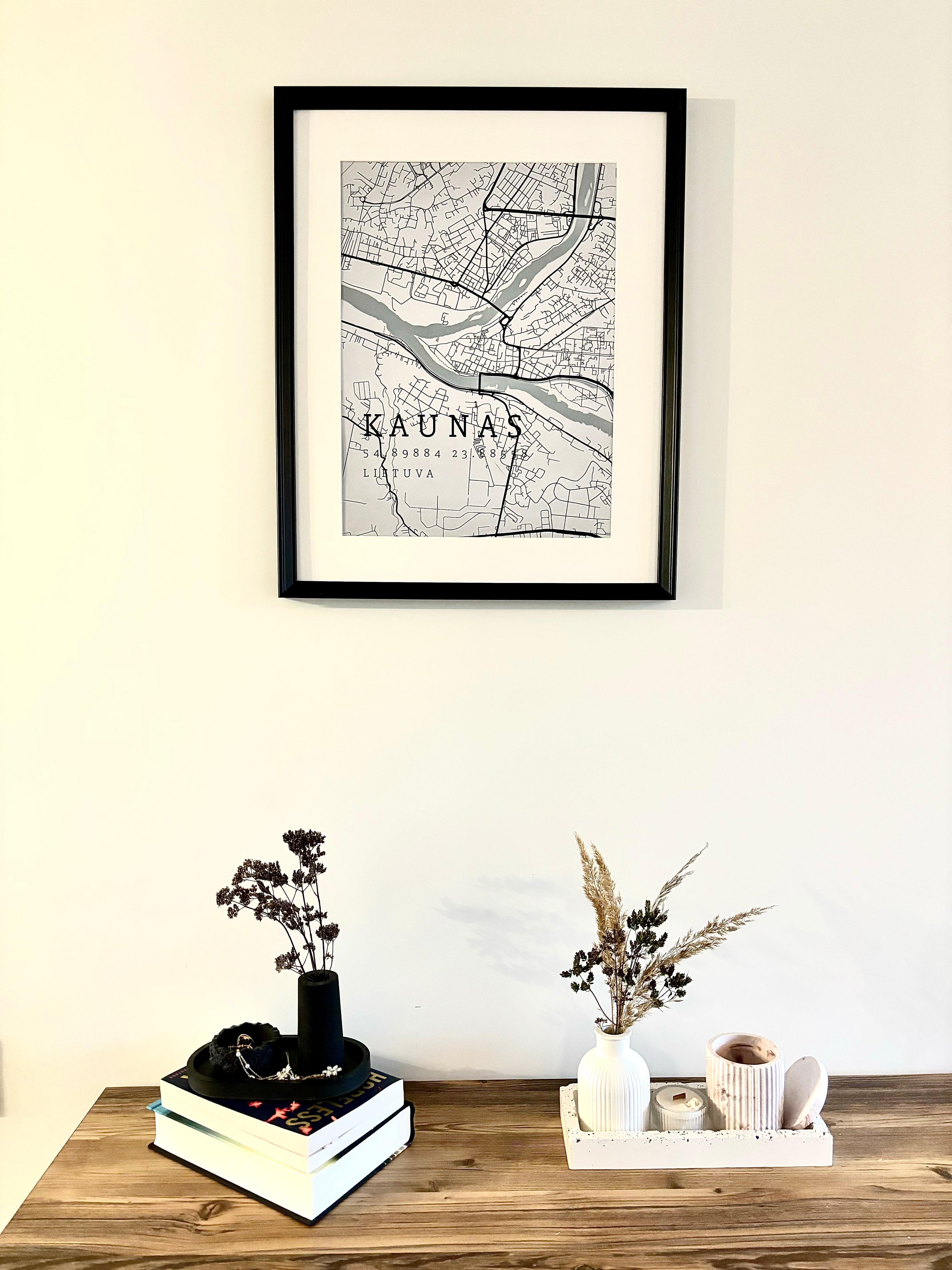 Minimalistinis Miesto Žemėlapis Pilnas